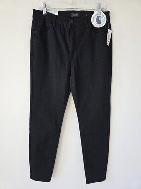 Curve Appeal High Rise Skinny Jeans Black Size 12 NWT